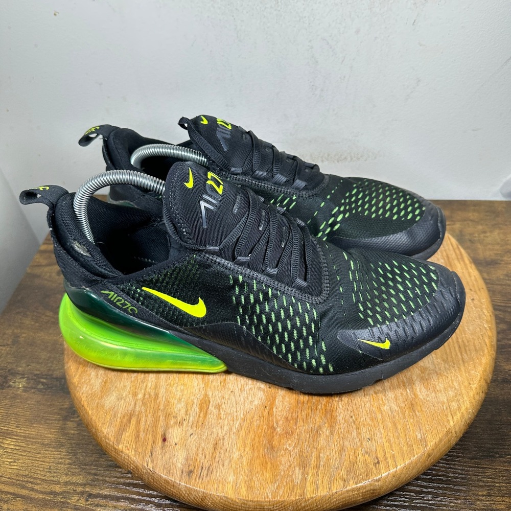 Nike Air Max 270 Men's Shoes Black Neon Green Running Size 11.5 AH8050-017